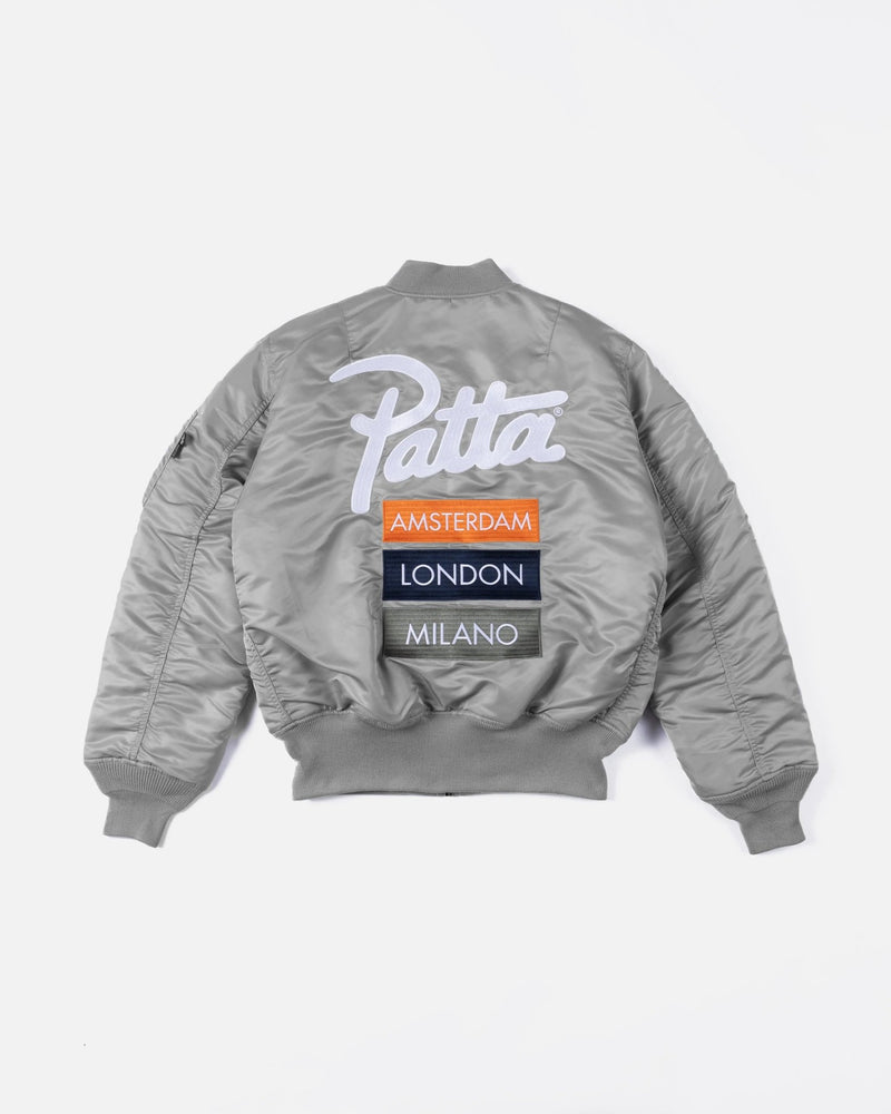 Patta x Alpha Industries MA - 1 Celebration Jacket (Silver/Orange) - Patta
