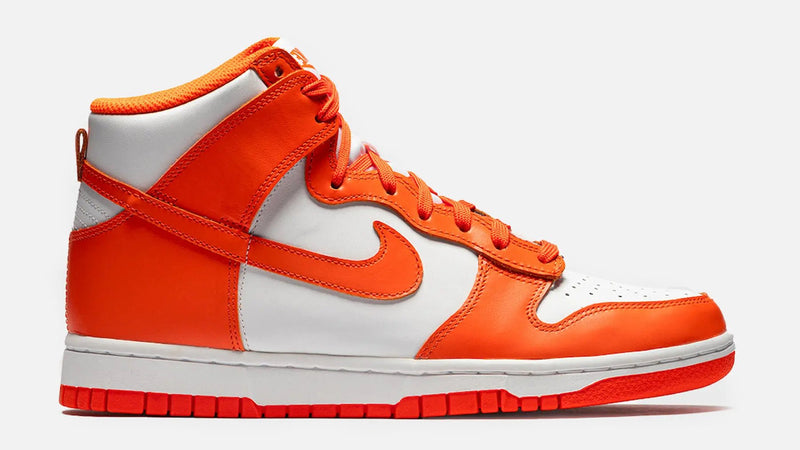 Wmns Nike Dunk High (White/Orange Blaze-White) - Patta