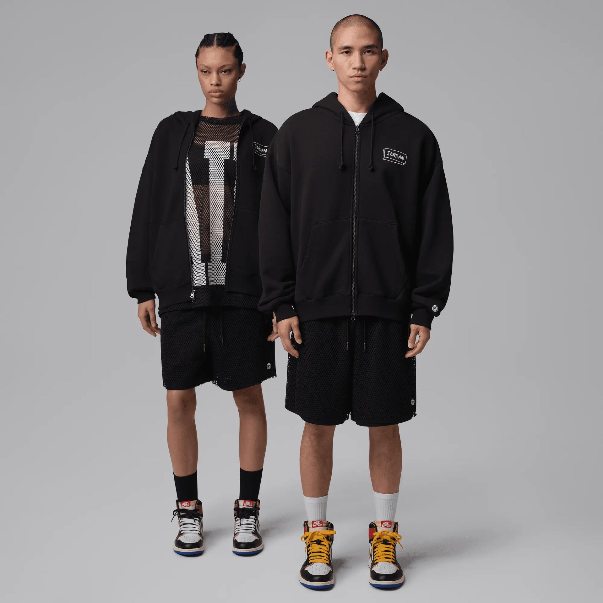 Jordan x Union x Fragment ''Chalk'' Double Zip Hoodie (Black/Sail) Jordan