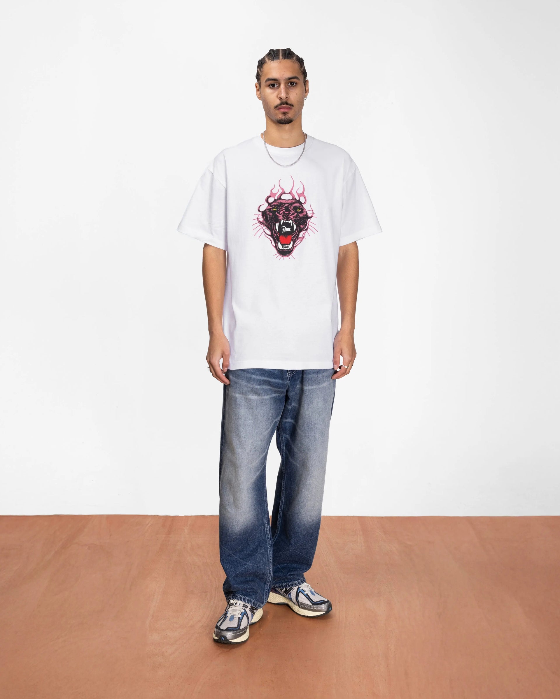 Patta Fire Panther T-Shirt (White) Patta