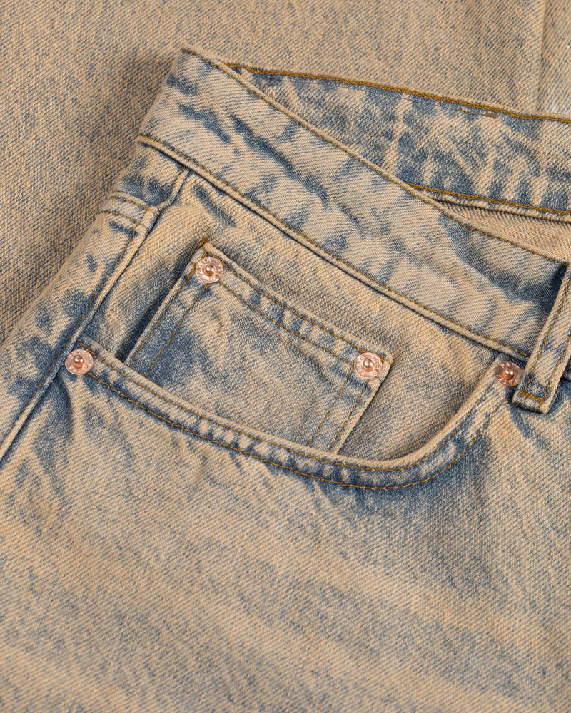 Patta Dirty Splatter Straight Leg Denim Pants (Sandwashed Light Blue Denim) Patta