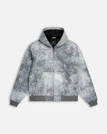 Patta Leather Hooded Bomber Jacket (Moonless Night) Patta