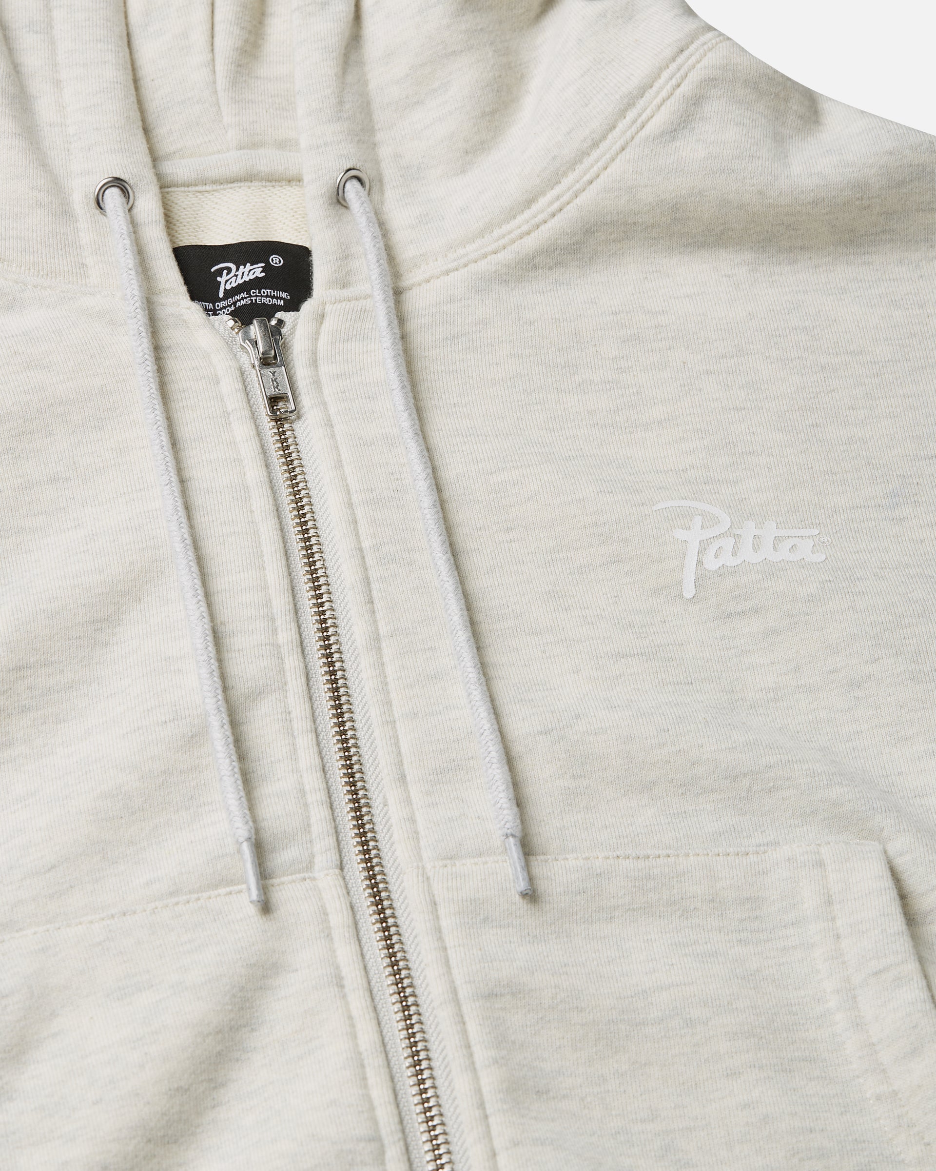 Patta Femme Lounge Zip-Up Hooded Sweater (Light Melange Grey)