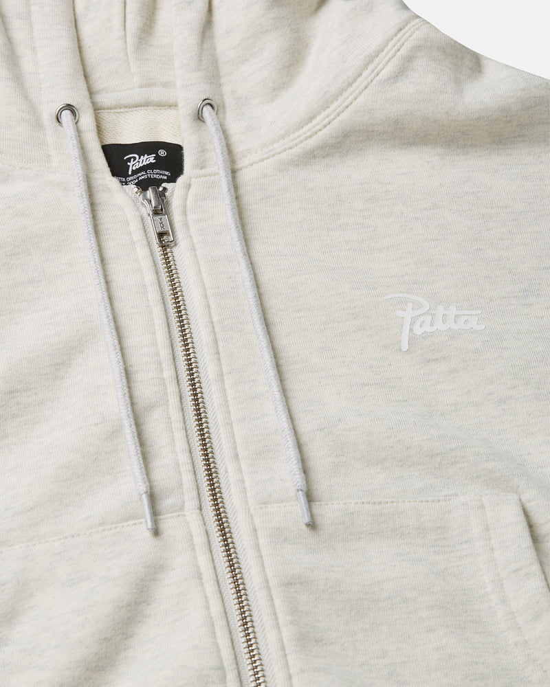 Patta Femme Lounge Zip-Up Hooded Sweater (Light Melange Grey)