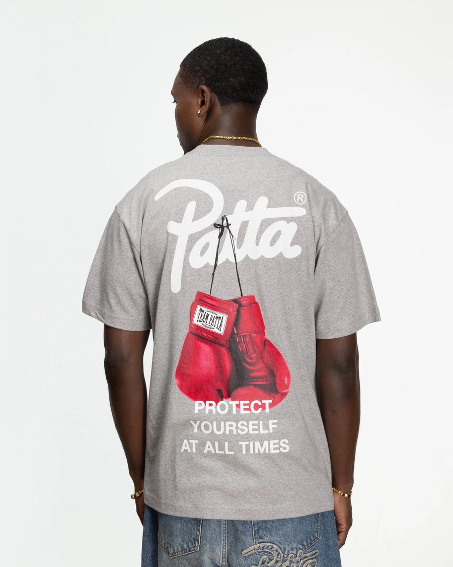 Patta Protect Yourself T-Shirt (Melange Grey) Patta