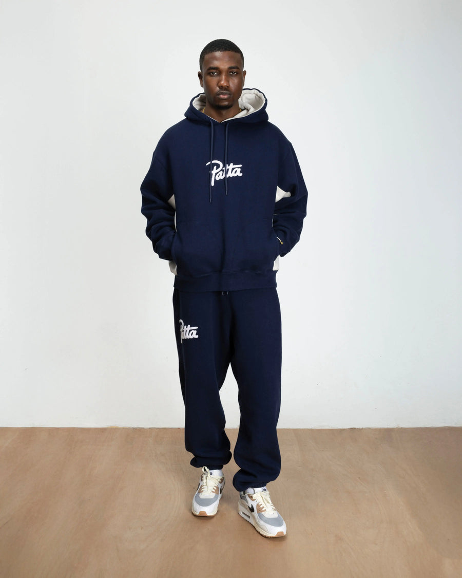 Patta Chenille Logo Jogging Pants (Black Iris) Patta