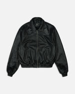 Patta Leather Bomber Jacket (Black)
