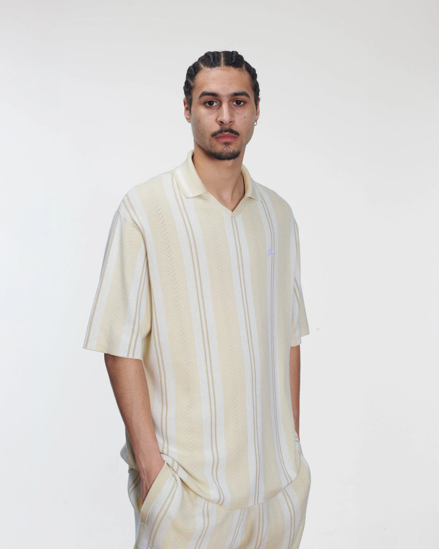 Patta Knitted Football Shirt (Oatmeal) Patta