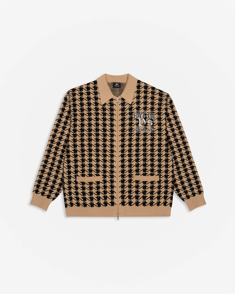 Patta Houndstooth Cardigan (Irish Cream) Patta