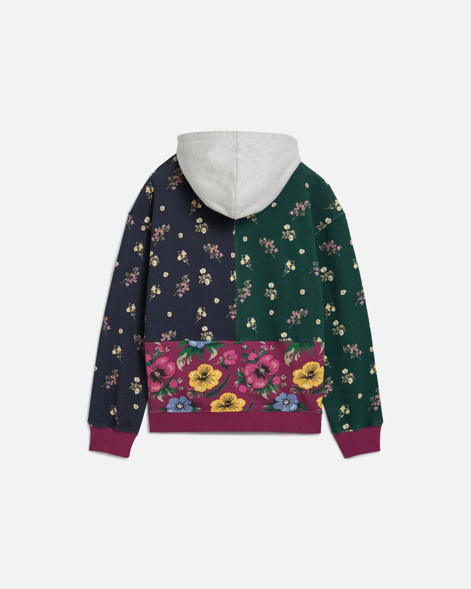 Patta Floral Patchwork Hooded Sweater (Multi) - Patta