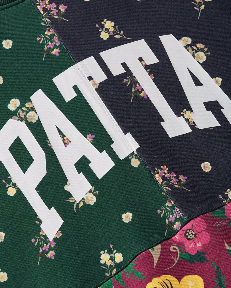 Patta Floral Patchwork Hooded Sweater (Multi) - Patta
