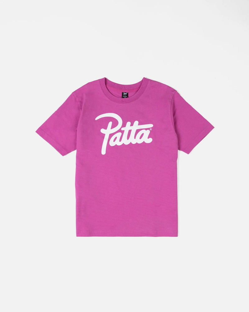 Patta Script Logo Kids T-Shirt (Fuchsia) - Patta