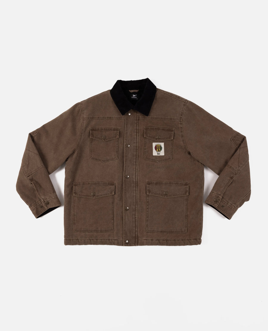 Patta Canvas Chore Jacket (Washed Brown) Patta